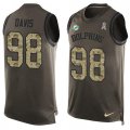 Wholesale Cheap Nike Dolphins #98 Raekwon Davis Green Men's Stitched NFL Limited Salute To Service Tank Top Jersey