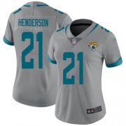 Wholesale Cheap Nike Jaguars #21 C.J. Henderson Silver Women's Stitched NFL Limited Inverted Legend Jersey