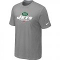 Wholesale Cheap Nike New York Jets Critical Victory NFL T-Shirt Light Grey