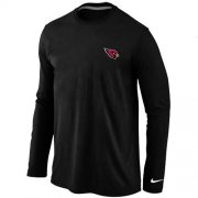 Wholesale Cheap Nike Arizona Cardinals Sideline Legend Authentic Logo Long Sleeve T-Shirt Black