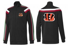 Wholesale Cheap NFL Cincinnati Bengals Team Logo Jacket Black_2
