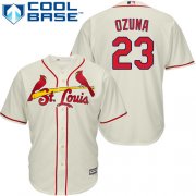 Wholesale Cheap Cardinals #23 Marcell Ozuna Cream Cool Base Stitched Youth MLB Jersey