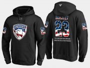 Wholesale Cheap Panthers #23 Connor Brickley NHL Banner Wave Usa Flag Black Hoodie