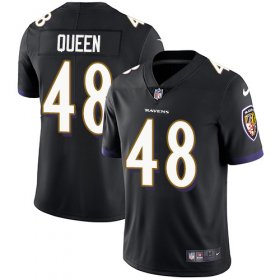 Wholesale Cheap Nike Ravens #48 Patrick Queen Black Alternate Men\'s Stitched NFL Vapor Untouchable Limited Jersey