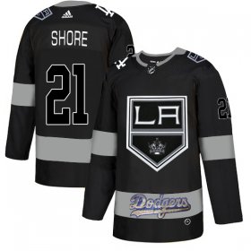 Wholesale Cheap Adidas Kings X Dodgers #21 Nick Shore Black Authentic City Joint Name Stitched NHL Jersey