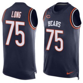 Wholesale Cheap Nike Bears #75 Kyle Long Navy Blue Team Color Men\'s Stitched NFL Limited Tank Top Jersey