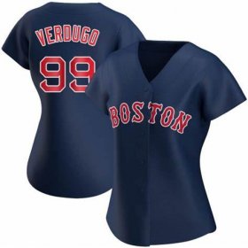 Wholesale Cheap Red Sox #99 Alex Verdugo Navy Blue Alternate Women\'s Stitched Baseball Jersey