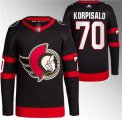 Wholesale Cheap Men's Ottawa Senators #70 Joonas Korpisalo Black Stitched Jersey