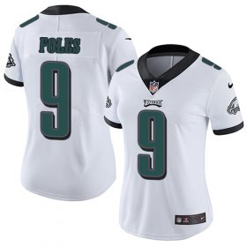 Wholesale Cheap Nike Eagles #9 Nick Foles White Women\'s Stitched NFL Vapor Untouchable Limited Jersey