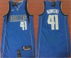 Wholesale Cheap Men's Dallas Mavericks #41 Dirk Nowitzki Light Blue 2017-2018 Nike Icon Edition Swingman Jersey