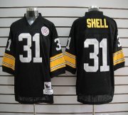 Wholesale Cheap Mitchell And Ness Steelers #31 Donnie Shell Black Stitched NFL Jersey