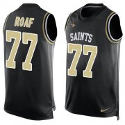 Wholesale Cheap Nike Saints #77 Willie Roaf Black Team Color Men's Stitched NFL Limited Tank Top Jersey