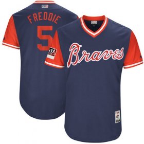 Wholesale Cheap Braves #5 Freddie Freeman Navy \"Freddie\" Players Weekend Authentic Stitched MLB Jersey