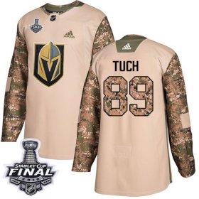Wholesale Cheap Adidas Golden Knights #89 Alex Tuch Camo Authentic 2017 Veterans Day 2018 Stanley Cup Final Stitched Youth NHL Jersey