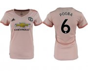 Wholesale Cheap Women's Manchester United #6 Pogba Away Soccer Club Jersey