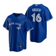 Wholesale Cheap Men's Toronto Blue Jays #16 Yusei Kikuchi Royal Cool Base Stitched Jersey