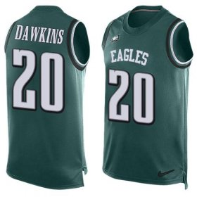 Wholesale Cheap Nike Eagles #20 Brian Dawkins Midnight Green Team Color Men\'s Stitched NFL Limited Tank Top Jersey