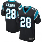 Wholesale Cheap Nike Panthers #28 Rashaan Gaulden Black Team Color Men's Stitched NFL Elite Jersey