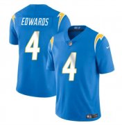 Cheap Men's Los Angeles Chargers #4 Gus Edwards Light Blue Vapor Limited Football Stitched Jersey