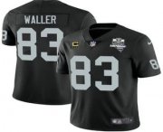 Wholesale Cheap Youth Las Vegas Raiders #83 Darren Waller Black 2020 Inaugural Season With C Patch Vapor Limited Stitched NFL Jersey