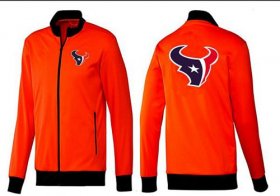 Wholesale Cheap NFL Houston Texans Team Logo Jacket Orange