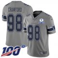 Wholesale Cheap Nike Cowboys #98 Tyrone Crawford Gray Men's Stitched With Established In 1960 Patch NFL Limited Inverted Legend 100th Season Jersey