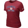 Wholesale Cheap Women's Nike New York Giants Heart & Soul NFL T-Shirt Red