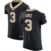 Wholesale Cheap Nike Saints #3 Wil Lutz Black Team Color Men's Stitched NFL Vapor Untouchable Elite Jersey