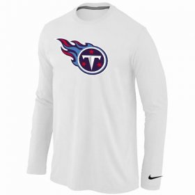 Wholesale Cheap Nike Tennessee Titans Logo Long Sleeve T-Shirt White