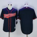 Wholesale Cheap Twins Blank Navy Blue New Cool Base Alternate Road Stitched MLB Jersey