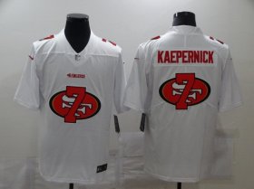 Wholesale Cheap Men\'s San Francisco 49ers #7 Colin Kaepernick White 2020 Shadow Logo Vapor Untouchable Stitched NFL Nike Limited Jersey