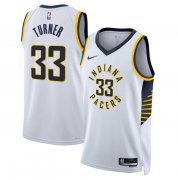 Cheap Men's Indiana Pacers #33 Myles Turner White Association Edition Stitched Basketball Jersey