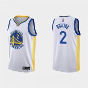 Wholesale Cheap Men's Golden State Warriors #2 Ryan Rollins 2022 White Stitched Basketball Jersey