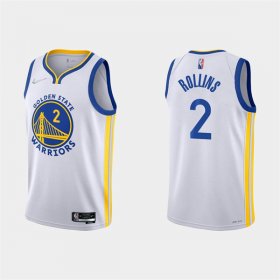 Wholesale Cheap Men\'s Golden State Warriors #2 Ryan Rollins 2022 White Stitched Basketball Jersey