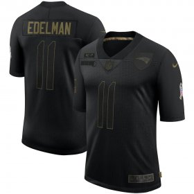 Wholesale Cheap Nike Patriots 11 Julian Edelman Black 2020 Salute To Service Limited Jersey