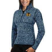 Wholesale Cheap Chicago Blackhawks Antigua Women's Fortune 1/2-Zip Pullover Sweater Royal