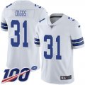 Wholesale Cheap Nike Cowboys #31 Trevon Diggs White Men's Stitched NFL 100th Season Vapor Untouchable Limited Jersey