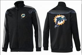 Wholesale Cheap NFL Miami Dolphins Team Logo Jacket Black_2