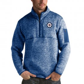Wholesale Cheap Winnipeg Jets Antigua Fortune Quarter-Zip Pullover Jacket Blue