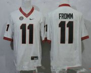 Wholesale Cheap Men's Georgia Bulldogs #11 Jake Fromm White Limited College Football Stitched Nike NCAA Jersey