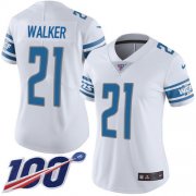 Wholesale Cheap Nike Lions #21 Tracy Walker White Women's Stitched NFL 100th Season Vapor Untouchable Limited Jersey