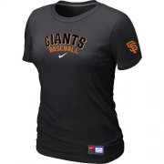 Wholesale Cheap Women's San Francisco Giants Nike Short Sleeve Practice MLB T-Shirt Black