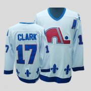 Wholesale Cheap Nordiques #17 Wendel Clark Stitched CCM Throwback White NHL Jersey