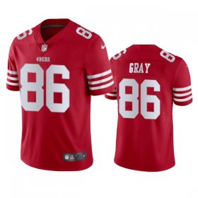 Wholesale Cheap Men\'s San Francisco 49ers #86 Danny Gray Red Stitched Football Jersey