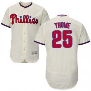 Wholesale Cheap Phillies #25 Jim Thome Cream Flexbase Authentic Collection Stitched MLB Jersey