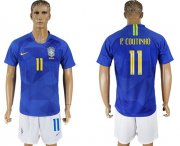 Wholesale Cheap Brazil #11 P.Coutinho Away Soccer Country Jersey
