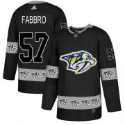 Wholesale Cheap Adidas Predators #57 Dante Fabbro Black Authentic Team Logo Fashion Stitched NHL Jersey