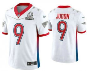 Wholesale Cheap Men\'s New England Patriots #9 Matt Judon White 2022 Pro Bowl Vapor Untouchable Stitched Limited Jersey