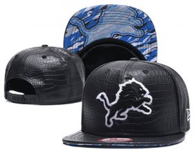 Wholesale Cheap NFL Detroit Lions Team Logo Black Snapback Adjustable Hat GS101