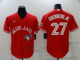 Wholesale Cheap Men\'s Toronto Blue Jays #27 Vladimir Guerrero Jr. Red Cool Base Stitched Jersey